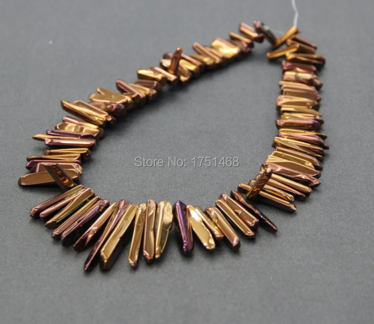 Titanium Gold Crystal Polished Top Drilled Crystal Point Beads Rock Crystal Pendant
Titanium Gold Crystal Polished Top Drilled Crystal Point Beads Rock Crystal Pendant