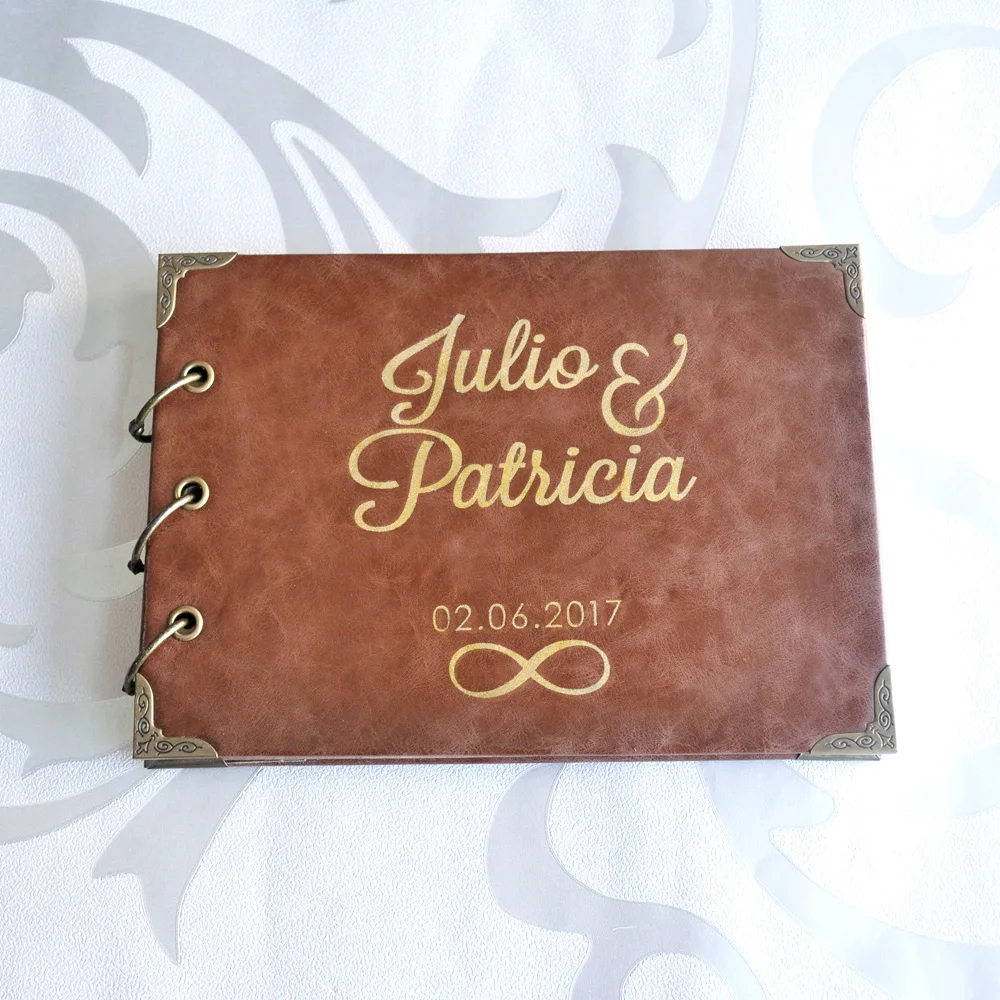 6.1*8.6 inches Personalized Leather Wedding Guestbook Rustic Leather Guest Book A5 Size Custom Names and Date
6.1*8.6 inches Personalized Leather Wedding Guestbook Rustic Leather Guest Book A5 Size Custom Names and Date