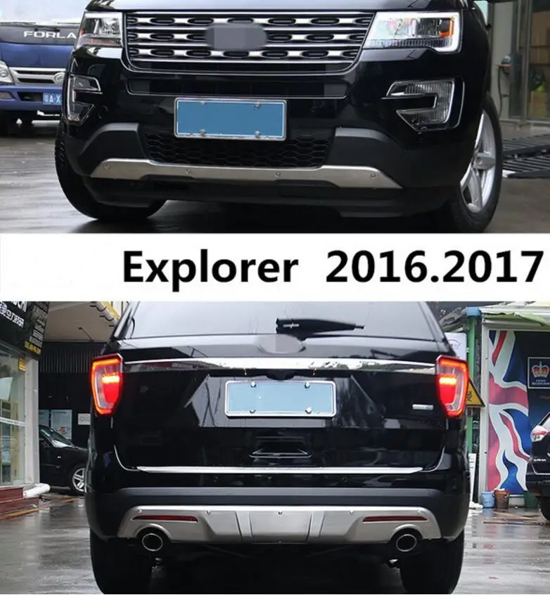 Фото Для Ford Explorer 2016 2017 Защита бампера Противоударная пластина высокое качество