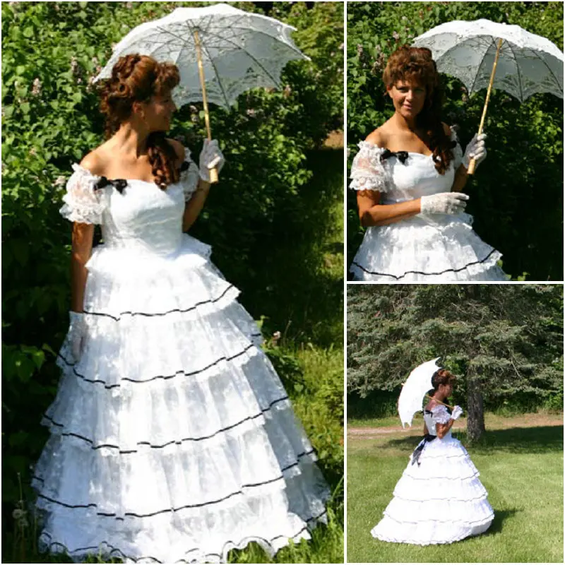 Historical!Customer-made White Victorian dress 1860s Civil war Dress Theater Costume Halloween dress Renaissance Dress V-472
Historical!Customer-made White Victorian dress 1860s Civil war Dress Theater Costume Halloween dress Renaissance Dress V-472
