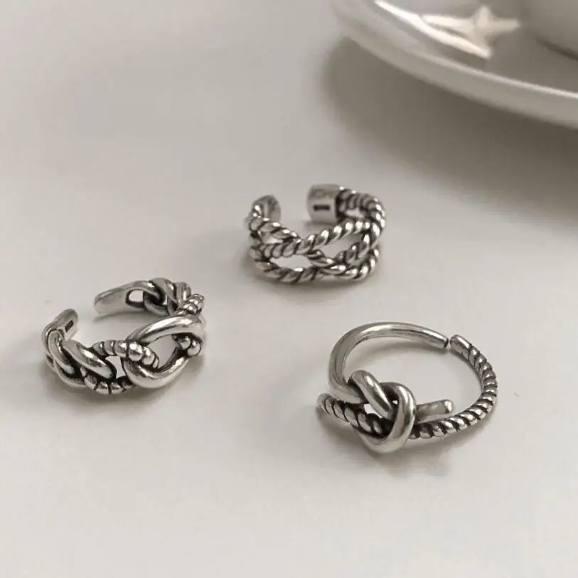 925 Sterling Silver Woven Rings Vintage Temperament Fashion Hemp Rope Woven Rings For Women 2019 Trendy Charms Jewelry
925 Sterling Silver Woven Rings Vintage Temperament Fashion Hemp Rope Woven Rings For Women 2019 Trendy Charms Jewelry