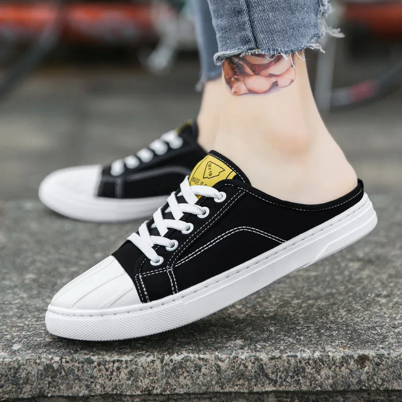New Half Slippers Men Summer Shoes Man Loafers Mens Sneakers Casual White/Black Canvas Shoes Men Slip On Shoe Alpargatas Hombre
New Half Slippers Men Summer Shoes Man Loafers Mens Sneakers Casual White/Black Canvas Shoes Men Slip On Shoe Alpargatas Hombre