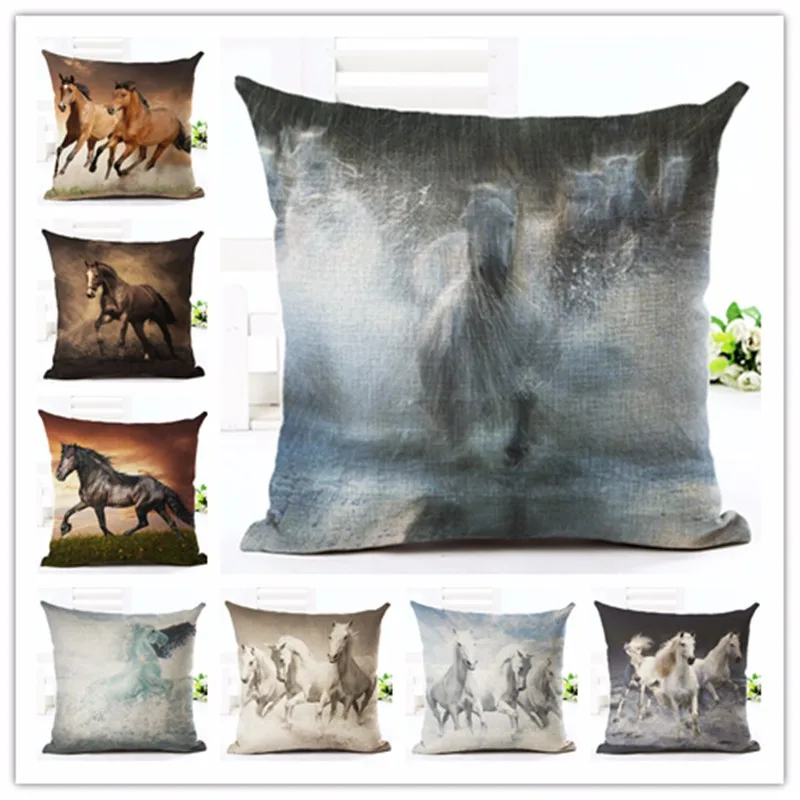 Nordic Style Impetuous Horse Home Decorative Cotton Linen Cushion Cover Sofa Throw Pillow Case Almofadas Cojines
Nordic Style Impetuous Horse Home Decorative Cotton Linen Cushion Cover Sofa Throw Pillow Case Almofadas Cojines