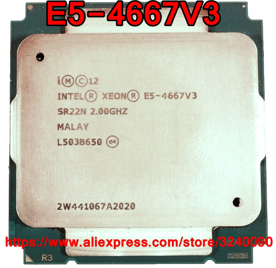Процессор Intel ЦП Xeon версия QS 2 00 ГГц 16 ядер 40 м E5 4667V3 V3 процессор бесплатная
