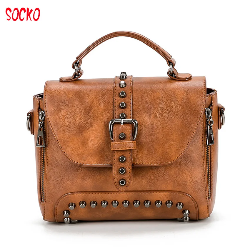 Free Shipping Women New PU Leather Bag 2018 Female Bag Vintage Quality Handbag Trade Rivet Bag For Female D43
Free Shipping Women New PU Leather Bag 2018 Female Bag Vintage Quality Handbag Trade Rivet Bag For Female D43