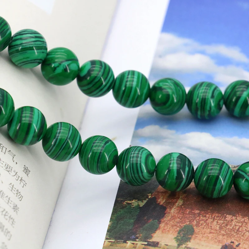 Green malachite round loose beads 10mm 15" 2pc/lot high-quality suitable for women jewelry making design
Green malachite round loose beads 10mm 15" 2pc/lot high-quality suitable for women jewelry making design