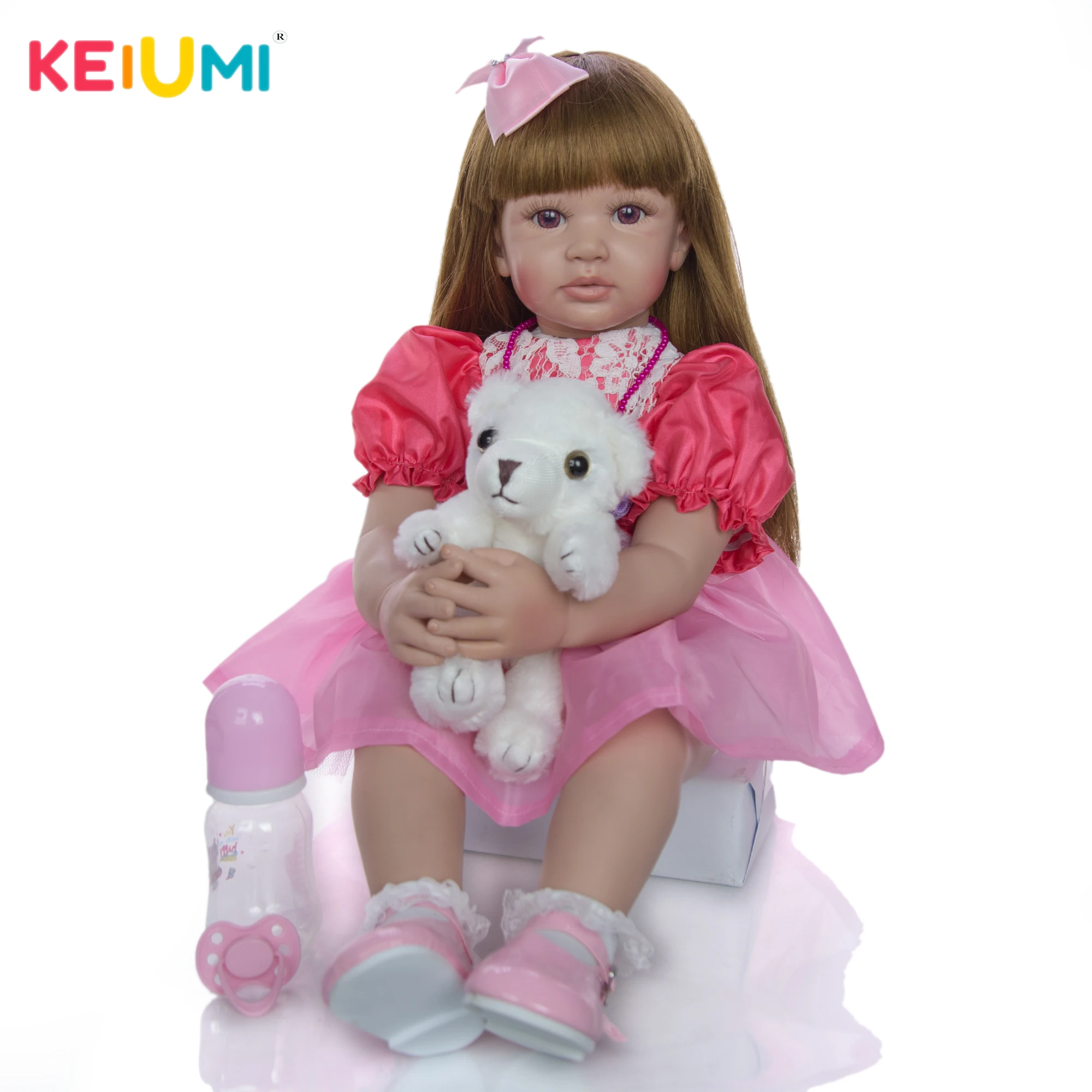 As Princes 24 Inch Lovely Reborn Baby Girl Dolls Realistic Soft Silicone Baby Dolls 60 cm DIY toy For kids Playmates Long Hair
As Princes 24 Inch Lovely Reborn Baby Girl Dolls Realistic Soft Silicone Baby Dolls 60 cm DIY toy For kids Playmates Long Hair