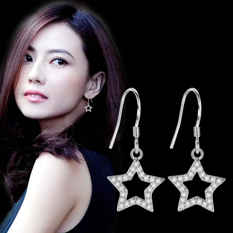 925 sterling silver fashion shiny crystal ladies drop earrings women jewelry female christmas wedding gift wholesale cheap
925 sterling silver fashion shiny crystal ladies drop earrings women jewelry female christmas wedding gift wholesale cheap