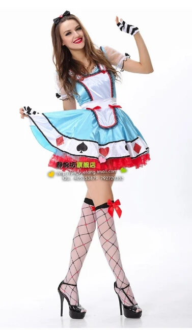 Elegant Ruffles Lace Maid Costume Red Hearts Short Sleeve Women Dress Blue Ball Gown Dress Alice In Wonderland Costume BI139
Elegant Ruffles Lace Maid Costume Red Hearts Short Sleeve Women Dress Blue Ball Gown Dress Alice In Wonderland Costume BI139