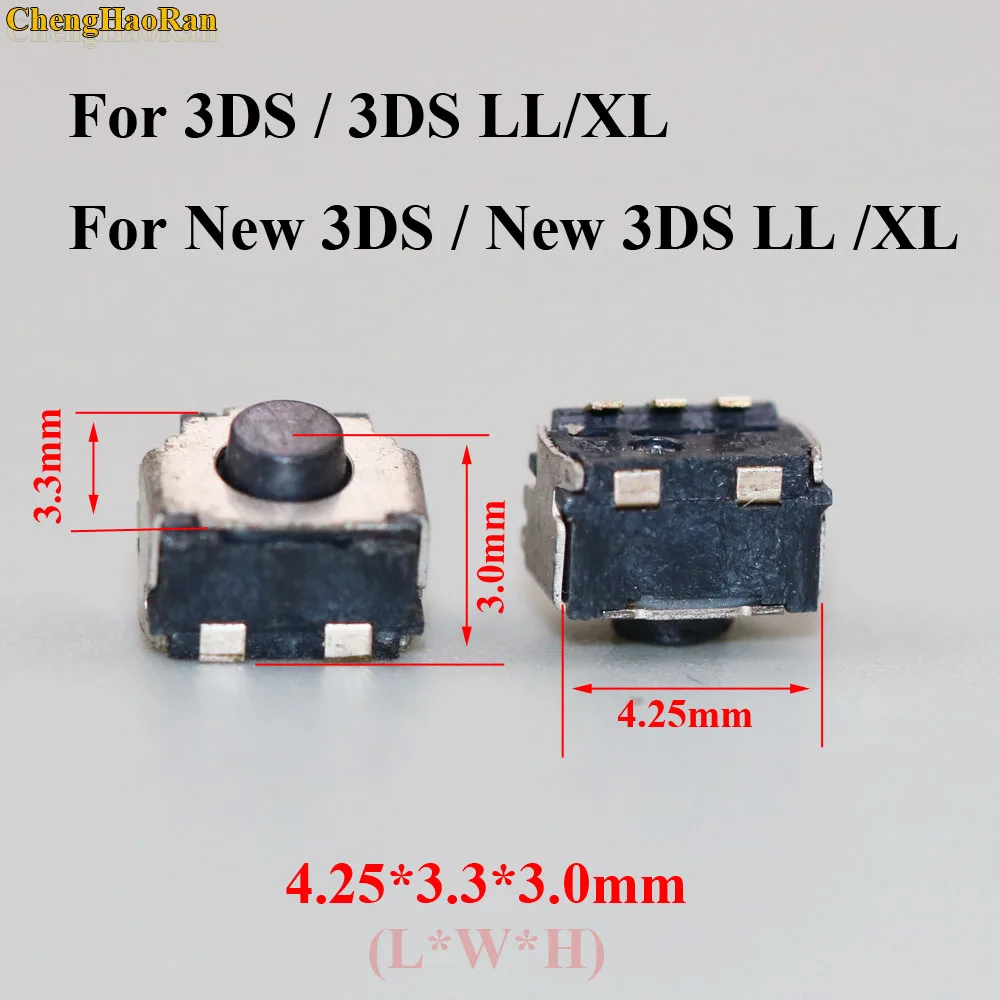 Внутренняя Кнопка микро переключателя ChengHaoRan 100x L R для Nintendo NS 3DS 3dsxl 3dsll запасные
