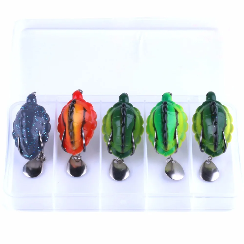 5pcs Tortoise Lures Artificial Soft Swimbaits 5.5cm 13.4g With Blade Spinnerbaits Spoon Fishing Lures Pesca Fishing Tackles
5pcs Tortoise Lures Artificial Soft Swimbaits 5.5cm 13.4g With Blade Spinnerbaits Spoon Fishing Lures Pesca Fishing Tackles