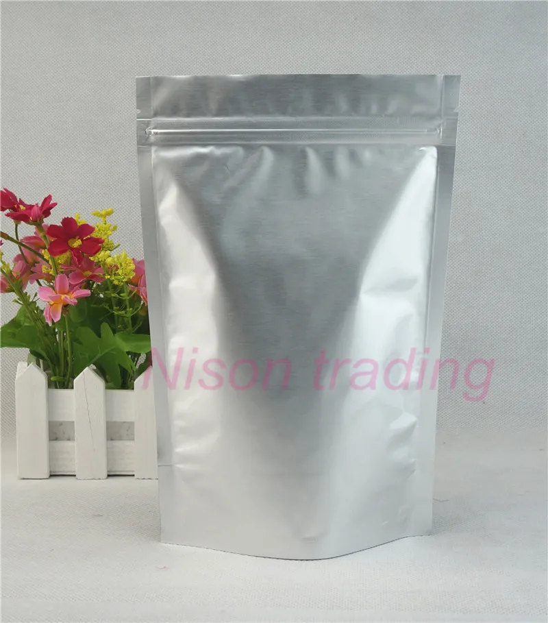 100pieces/lot, 10*15cm Stand up Pure aluminium foil ziplock bag - Silver white purely foil platic pouches Zipper resealable sack
100pieces/lot, 10*15cm Stand up Pure aluminium foil ziplock bag - Silver white purely foil platic pouches Zipper resealable sack