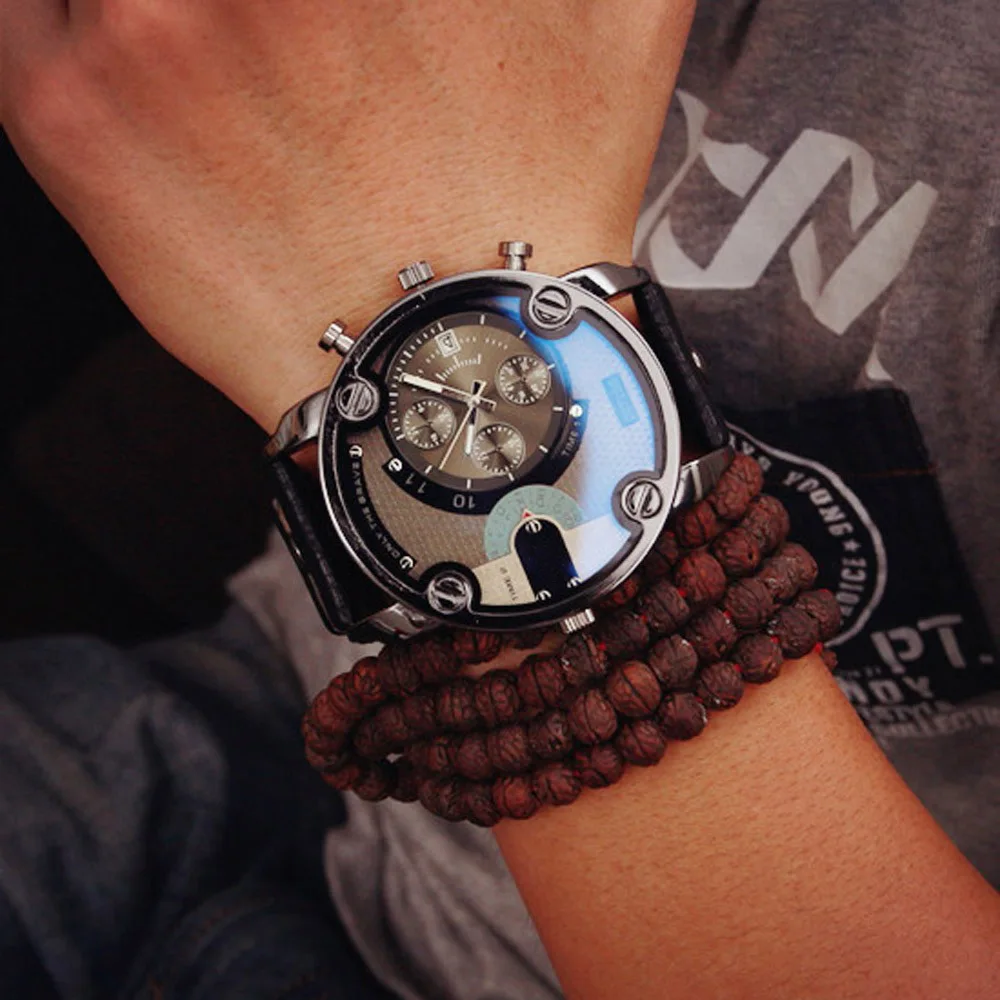 Высококачественные мужские часы модные повседневные Кварцевые аналоговые