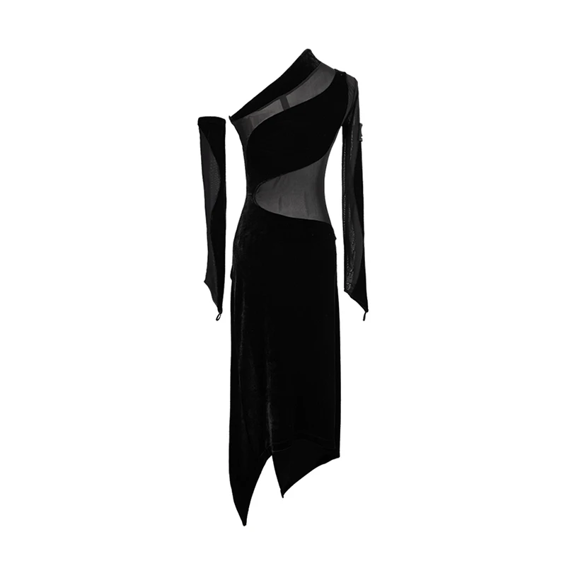 Latin Dance Dress Black One Shoulder Long Sleeve Sexy Split Dresses Ladies Competition Performance Practice Wear Women DN3244
Latin Dance Dress Black One Shoulder Long Sleeve Sexy Split Dresses Ladies Competition Performance Practice Wear Women DN3244
