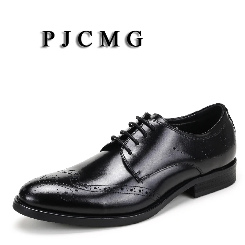 PJCMG New High Quality Genuine Leather Men Lace-Up Carved Black/Red/Coffee Lace-Up Bullock Business Oxfords Men Dress Shoes
PJCMG New High Quality Genuine Leather Men Lace-Up Carved Black/Red/Coffee Lace-Up Bullock Business Oxfords Men Dress Shoes