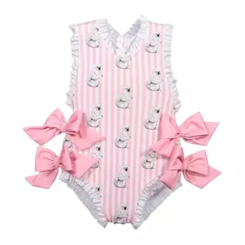Ins Cute baby one piece swimsuit koala print Girls swimwear ice cream print cute bathing suit with hat YZ19032
Ins Cute baby one piece swimsuit koala print Girls swimwear ice cream print cute bathing suit with hat YZ19032