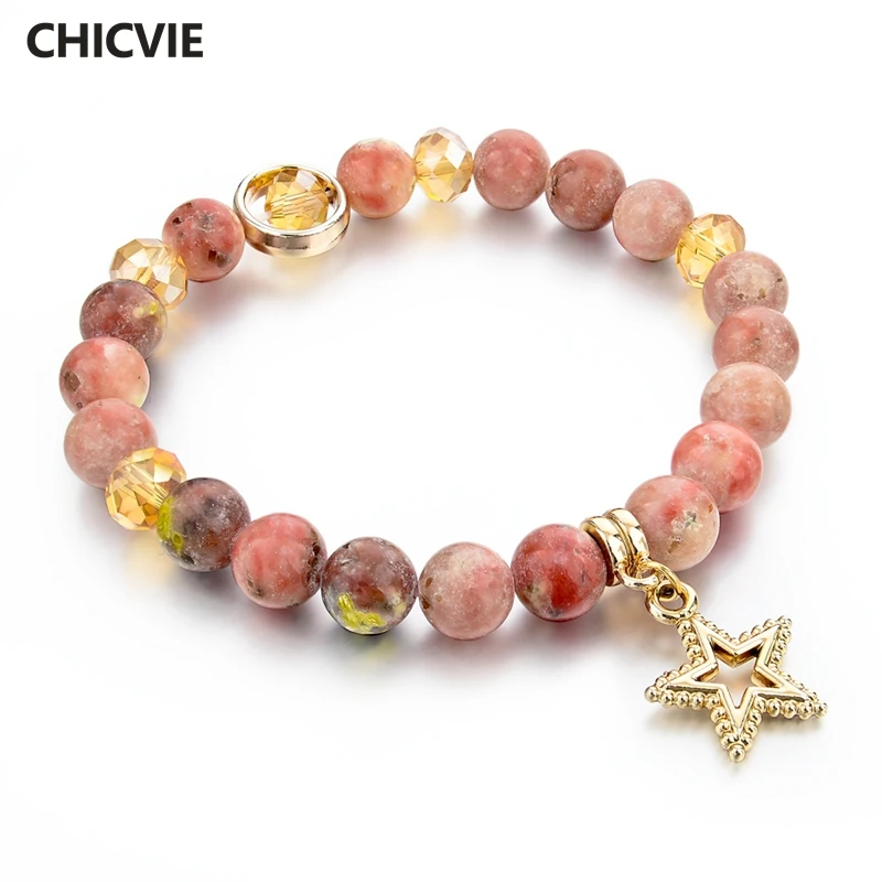 CHICVIE подвески из природного камня браслет для женщин и девочек бусины
