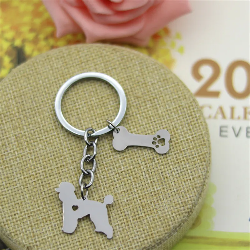 New French Poodle Keychains Trendy Style Stainless Steel French Poodle Heart Key Chains Poodle Dog Bones Keyrings Jewellery
New French Poodle Keychains Trendy Style Stainless Steel French Poodle Heart Key Chains Poodle Dog Bones Keyrings Jewellery