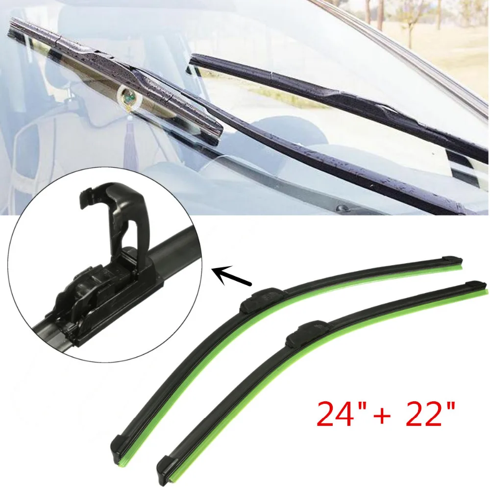 Pair 24 inch 22 inch J-Hook Car Window Windshield Wiper Blade Bracketless Universal
Pair 24 inch 22 inch J-Hook Car Window Windshield Wiper Blade Bracketless Universal
