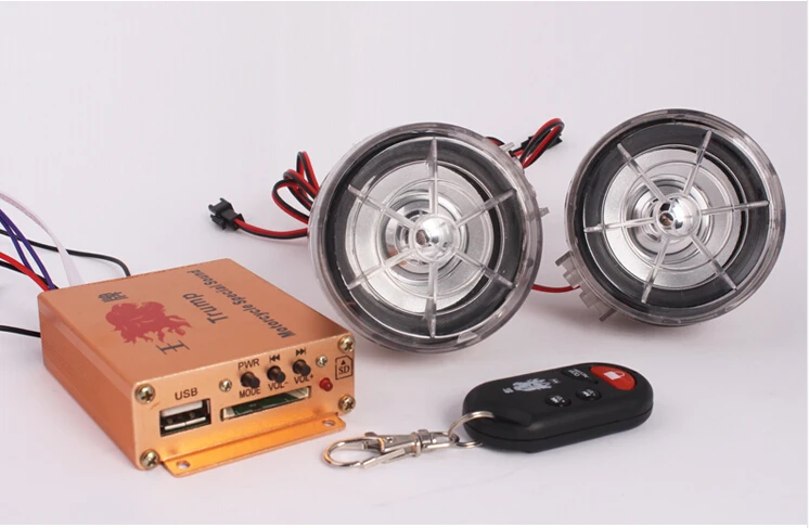 Motorycle MP3 звуковой сигнализации / кросс-кражи цифровой + FM usb sd Burgarproof мотоцикл