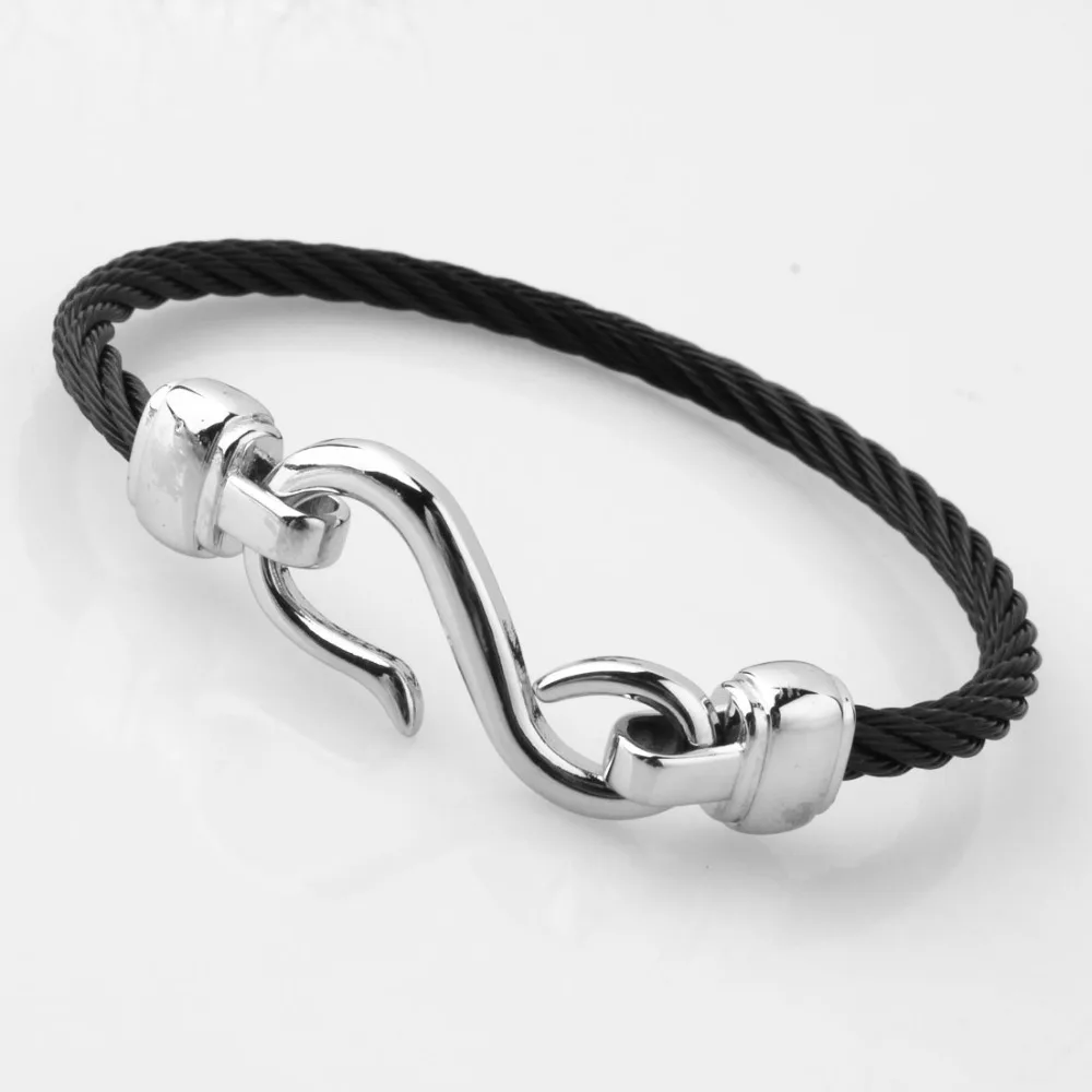 Wholesale Hot Unisex Stainless Steel Silver Color Black Color Thin Wire Rope Chain Women Men Cuff Bangle Bracelet Charms Jewelry
Wholesale Hot Unisex Stainless Steel Silver Color Black Color Thin Wire Rope Chain Women Men Cuff Bangle Bracelet Charms Jewelry