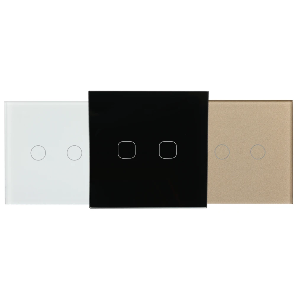 Premium EU style 2 gang 2 way switch touch wall switch touch single live line tempered glass panel new arrival
Premium EU style 2 gang 2 way switch touch wall switch touch single live line tempered glass panel new arrival