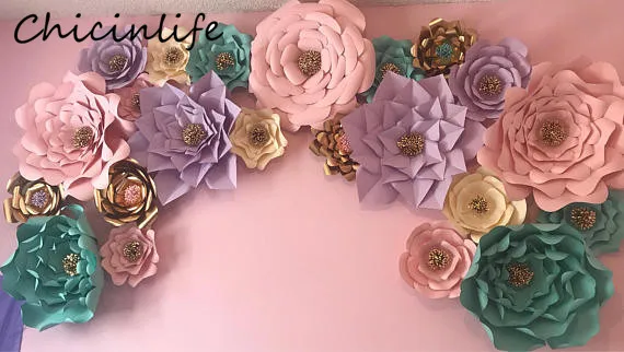 Chicinlife 1 шт. 30 см/40 см сделай сам искусственные бумажные цветы фон для свадебной