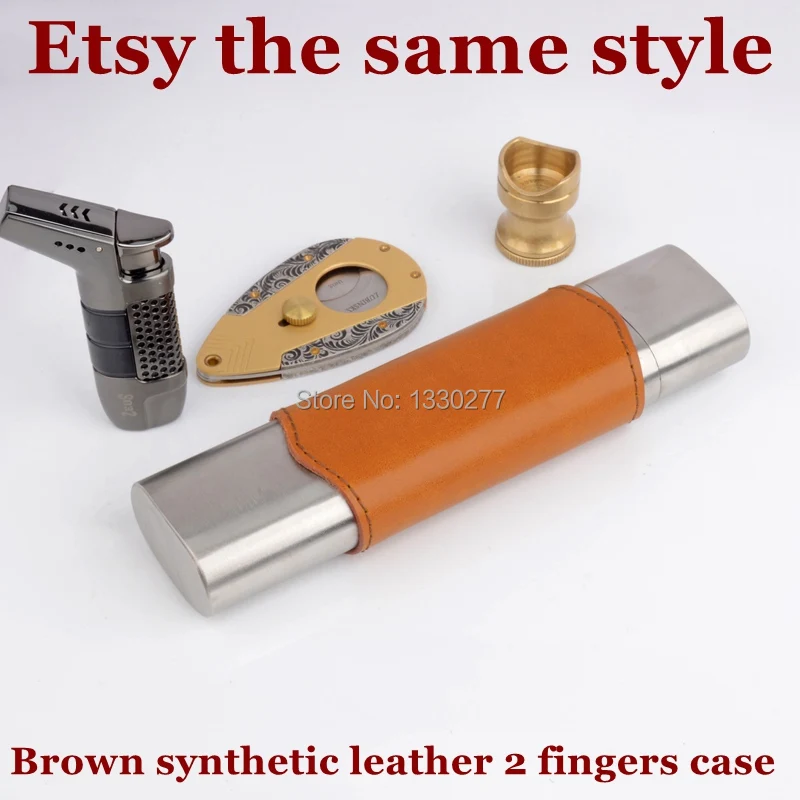 100% Original Brown synthetic leather cigar tube 2 fingers travel cigar case Camping cigar holder partable cigar humidor
100% Original Brown synthetic leather cigar tube 2 fingers travel cigar case Camping cigar holder partable cigar humidor