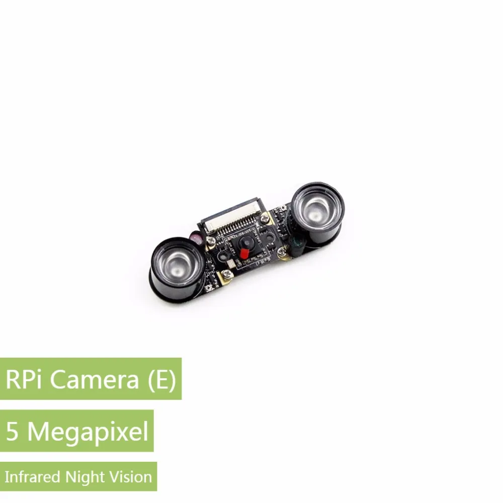 Waveshare Raspberry Pi Camera (E) Night Vision Camera Module for all Version of Raspberry Pi Model 3 2 B/ B+/ A+
Waveshare Raspberry Pi Camera (E) Night Vision Camera Module for all Version of Raspberry Pi Model 3 2 B/ B+/ A+