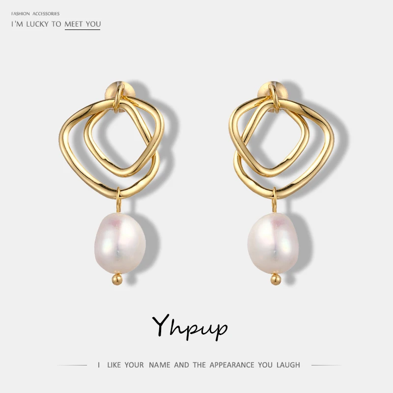 Yhpup Fashion Charm Geometric Drop Natural Pearl Earrings Korean Fashion Minimalist Exquisite Earrings Jewelry for Women Gift
Yhpup Fashion Charm Geometric Drop Natural Pearl Earrings Korean Fashion Minimalist Exquisite Earrings Jewelry for Women Gift