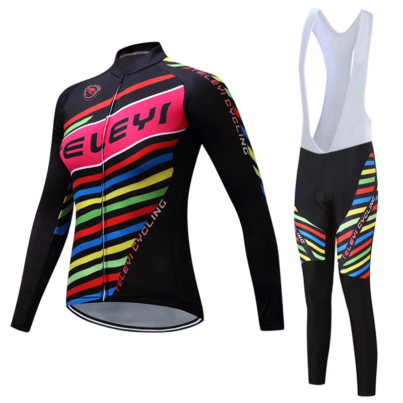 TELEYI Women Cycling Jersey Sets Long Sleeve Ladies Bike Bicycle Bib Pants 3D GEL Pad Black Pink
TELEYI Women Cycling Jersey Sets Long Sleeve Ladies Bike Bicycle Bib Pants 3D GEL Pad Black Pink
