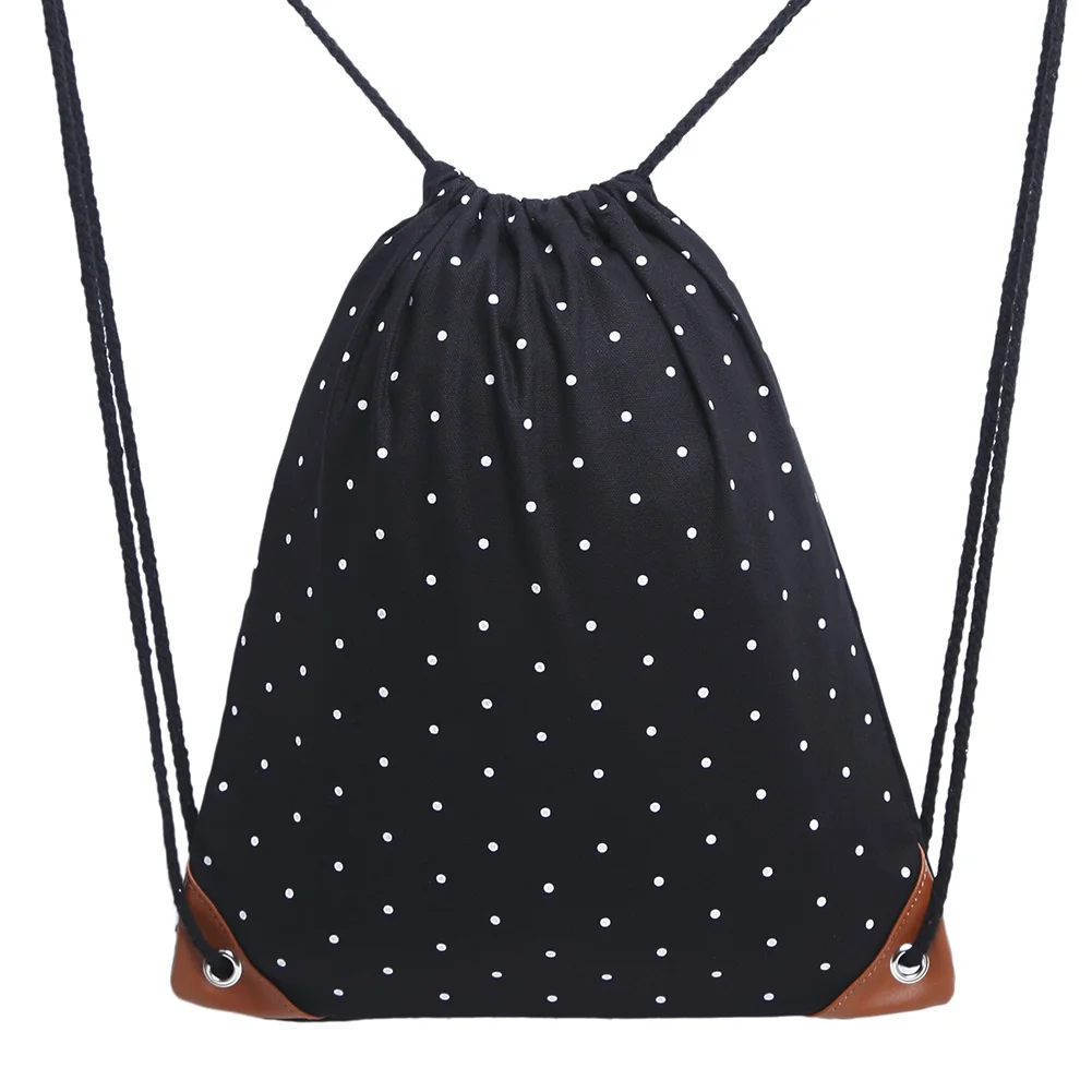 Retro Drawstring Bags Women Men Backpack Canvas Dots Printing Backpack For Teenagers School Shoulder Bag Travel Storage Pouch
Retro Drawstring Bags Women Men Backpack Canvas Dots Printing Backpack For Teenagers School Shoulder Bag Travel Storage Pouch