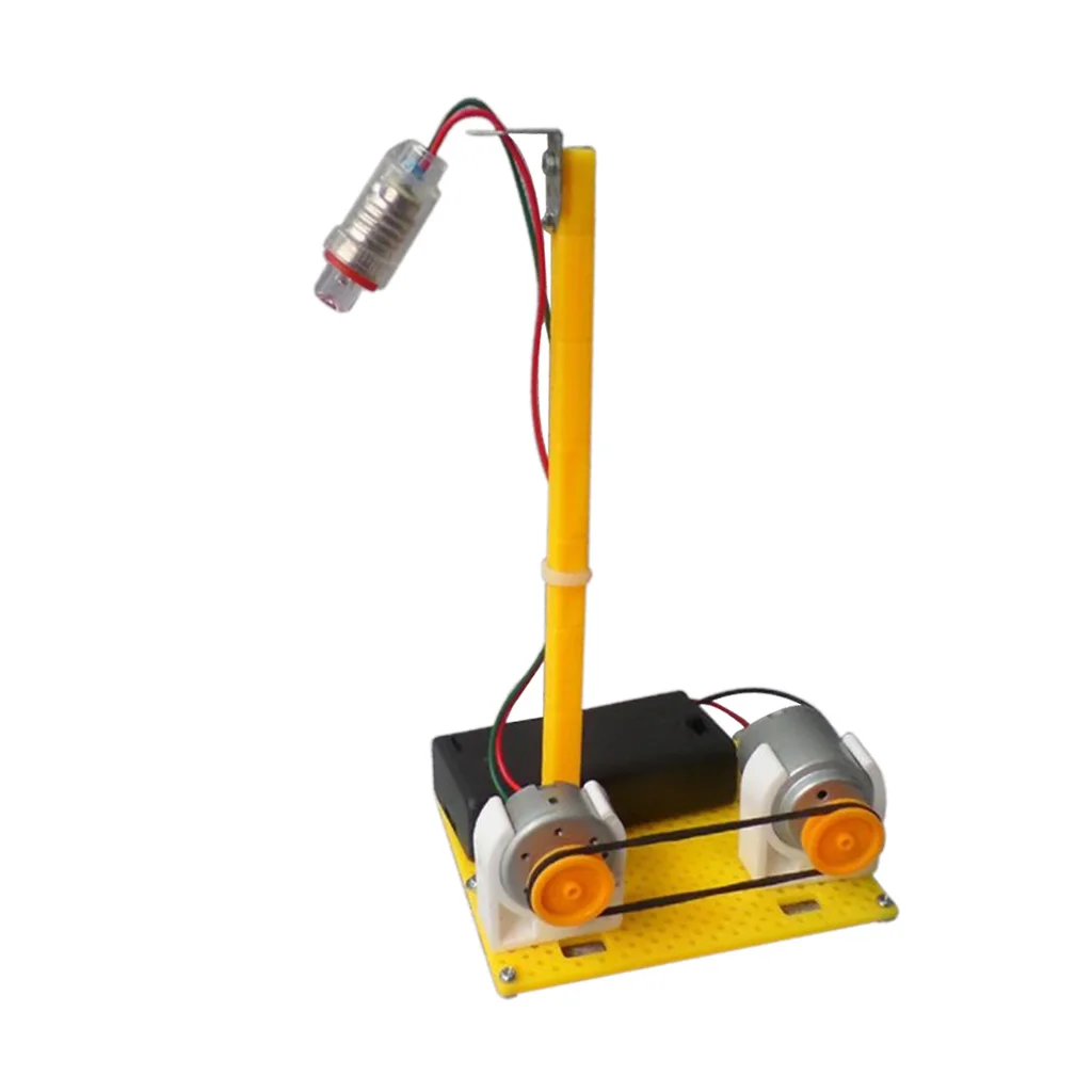 Micro Electricity Power Generator LED Motor Table Lamp Kids Assemble Toy | Лампы и освещение