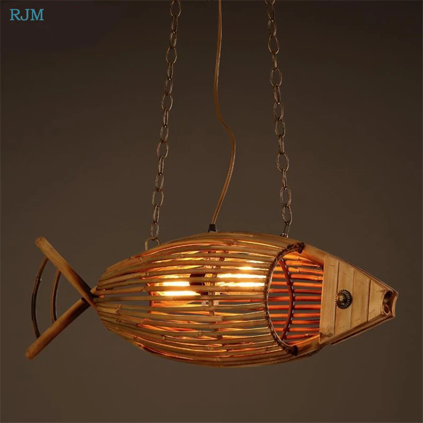 Modern Personality Bamboo Fish Pendant Lamps Fashion Creative Wood Hang Lamps for Bedside Bar Cafe Living Room Home Lighting
Modern Personality Bamboo Fish Pendant Lamps Fashion Creative Wood Hang Lamps for Bedside Bar Cafe Living Room Home Lighting
