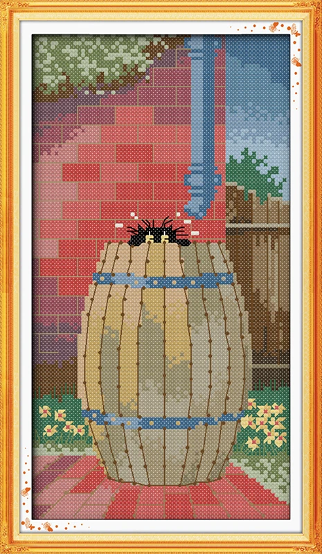 Black cat dive into the barrel cross stitch kit 14ct 11ct count print canvas stitches embroidery DIY handmade needlework plus
Black cat dive into the barrel cross stitch kit 14ct 11ct count print canvas stitches embroidery DIY handmade needlework plus