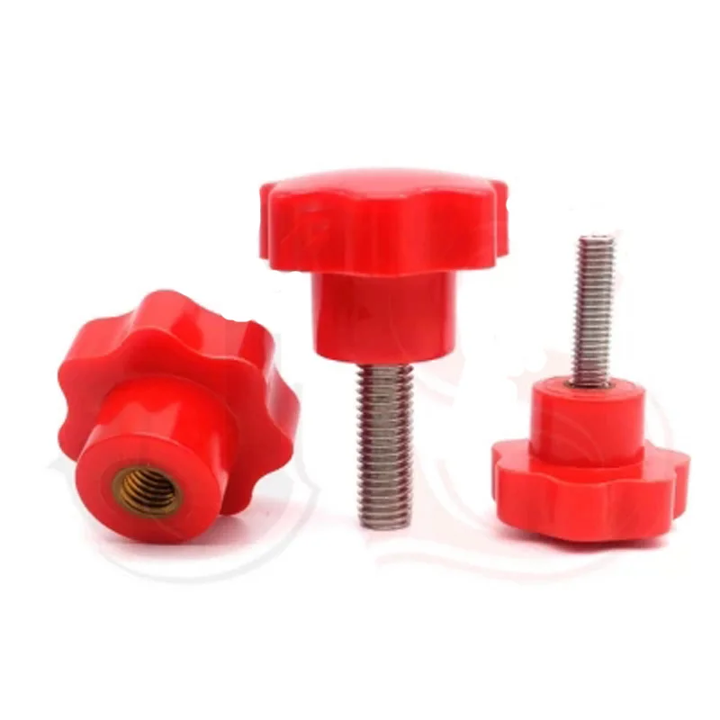 2Pcs M4 Red Seven stars corners Plum blossom Torx T&TX Plastic head Hand screw stainless steel handle rotate bolt 8mm-50mm L
2Pcs M4 Red Seven stars corners Plum blossom Torx T&TX Plastic head Hand screw stainless steel handle rotate bolt 8mm-50mm L