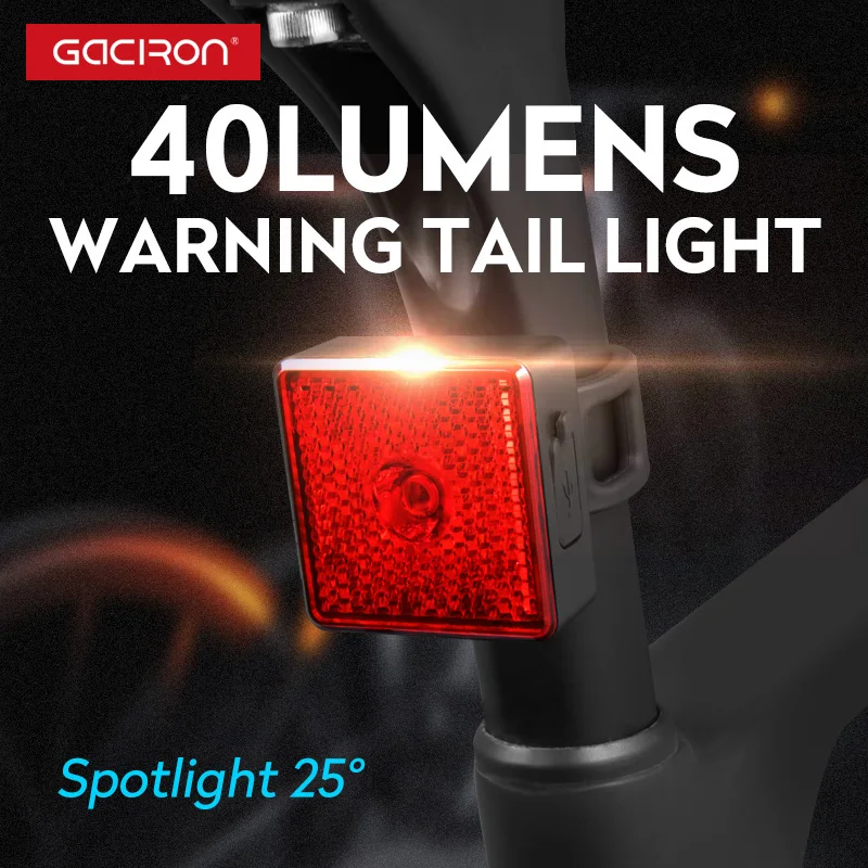 Gaciron Smart Bike Rear Light USB LED Charging Cycling Taillight Light MTB Safety Warning Flashing Bike Lamp Bicycle Accessories
Gaciron Smart Bike Rear Light USB LED Charging Cycling Taillight Light MTB Safety Warning Flashing Bike Lamp Bicycle Accessories