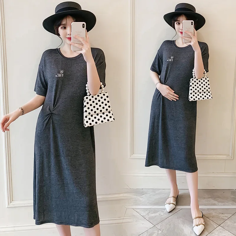 Summer Maternity Dresses 100% Cotton Clothes Pregnant Women Short Sleeve Long Embroidery Dress Loose Pregnancy Round neck Dress
Summer Maternity Dresses 100% Cotton Clothes Pregnant Women Short Sleeve Long Embroidery Dress Loose Pregnancy Round neck Dress