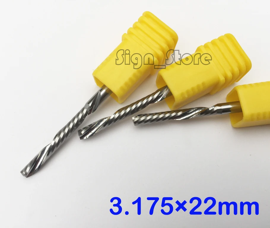 5pcs Solid Carbide Single Flute Sprial Downward Left End Mill Cutter 3.175 *22mm
5pcs Solid Carbide Single Flute Sprial Downward Left End Mill Cutter 3.175 *22mm