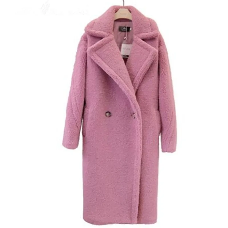 Women Fake Fur Thick Warm Teddy Long Coat Fashion Runway Winter Female Clothes Oversize Windbreaker Pink Black Brown Red L XL
Women Fake Fur Thick Warm Teddy Long Coat Fashion Runway Winter Female Clothes Oversize Windbreaker Pink Black Brown Red L XL