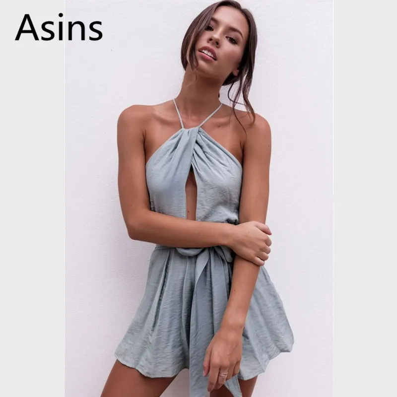 Asins Siamese shorts women 2019 summer new hot casual fashion solid color slim sleeveless belt waist slim sexy sling playsuits
Asins Siamese shorts women 2019 summer new hot casual fashion solid color slim sleeveless belt waist slim sexy sling playsuits