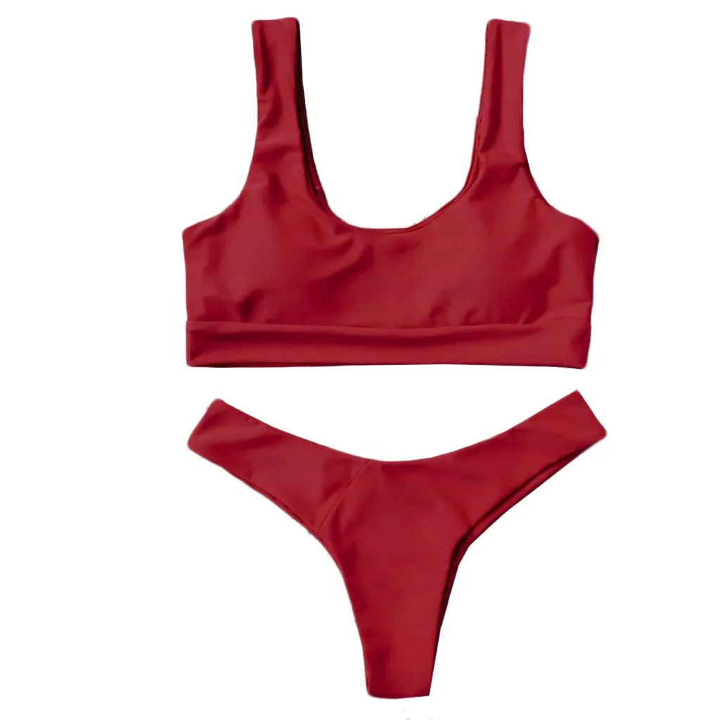 Summer Fashion Women Sexy Pure Color Push-Up Padded Swim suit Beach wear Two Piece Bikini for 2019 in Beach
Summer Fashion Women Sexy Pure Color Push-Up Padded Swim suit Beach wear Two Piece Bikini for 2019 in Beach
