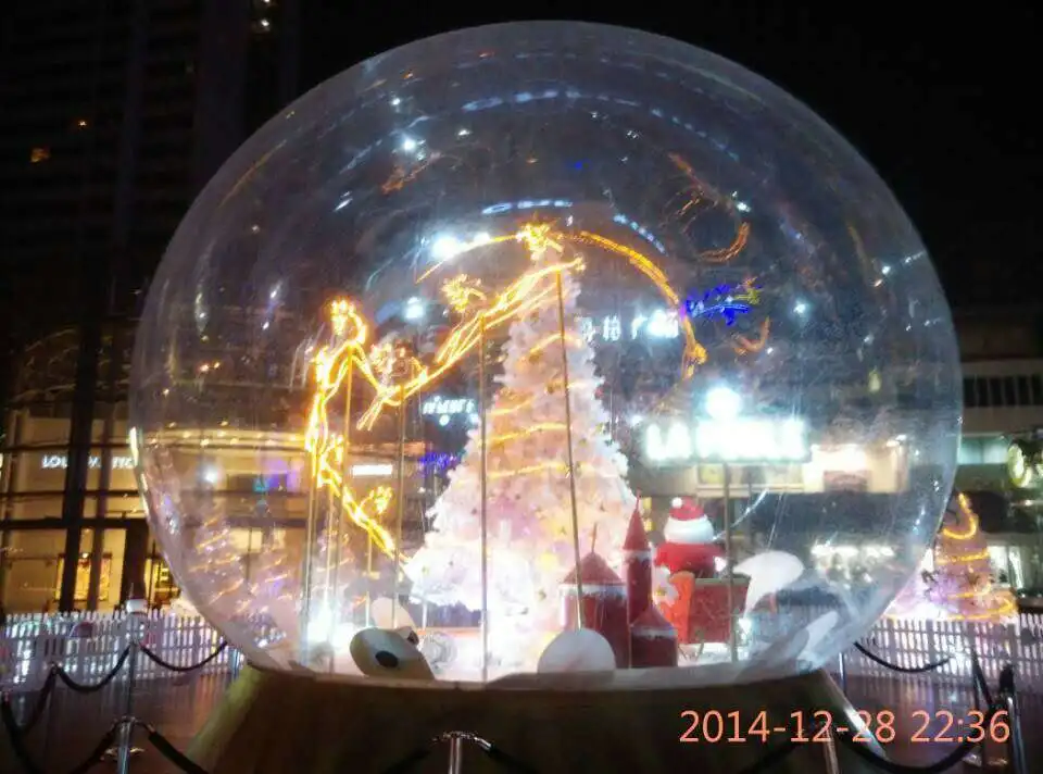 4m Inflatable Snow Globe For Christmas Decoration Advertising PVC Transparent Inflatable Christmas Ball
4m Inflatable Snow Globe For Christmas Decoration Advertising PVC Transparent Inflatable Christmas Ball