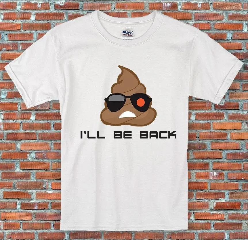 Смайлики Ill Be Back сумка мессенджер Facebook Instagram вдохновил унисекс футболка S 3XL