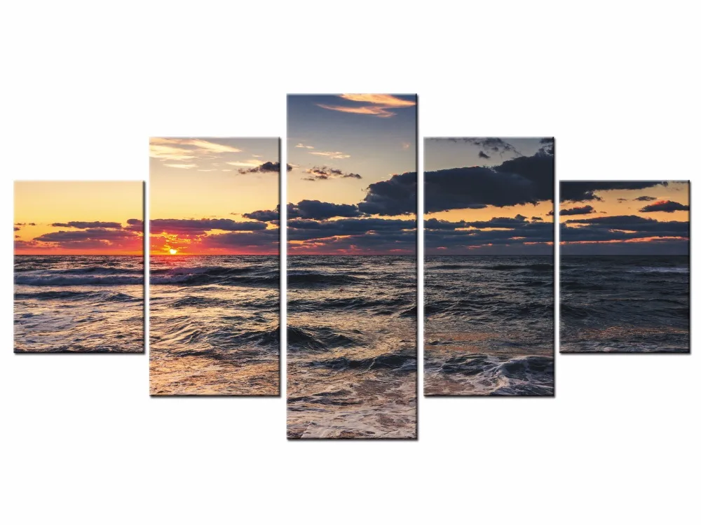 5 Pieces Set Canvas Wall Art Sea Waves Beach Sunset Seascape Painting Picture for Living Room Home Decor Framed J009-038
5 Pieces Set Canvas Wall Art Sea Waves Beach Sunset Seascape Painting Picture for Living Room Home Decor Framed J009-038