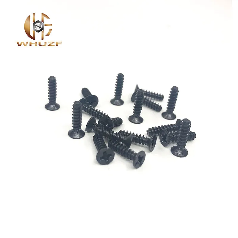100PCS M1.4/M1.7/M2/M2.3 Carbon Steel Phillips Cross Countersunk Flat head tail tapping screws computer bolts Black
100PCS M1.4/M1.7/M2/M2.3 Carbon Steel Phillips Cross Countersunk Flat head tail tapping screws computer bolts Black