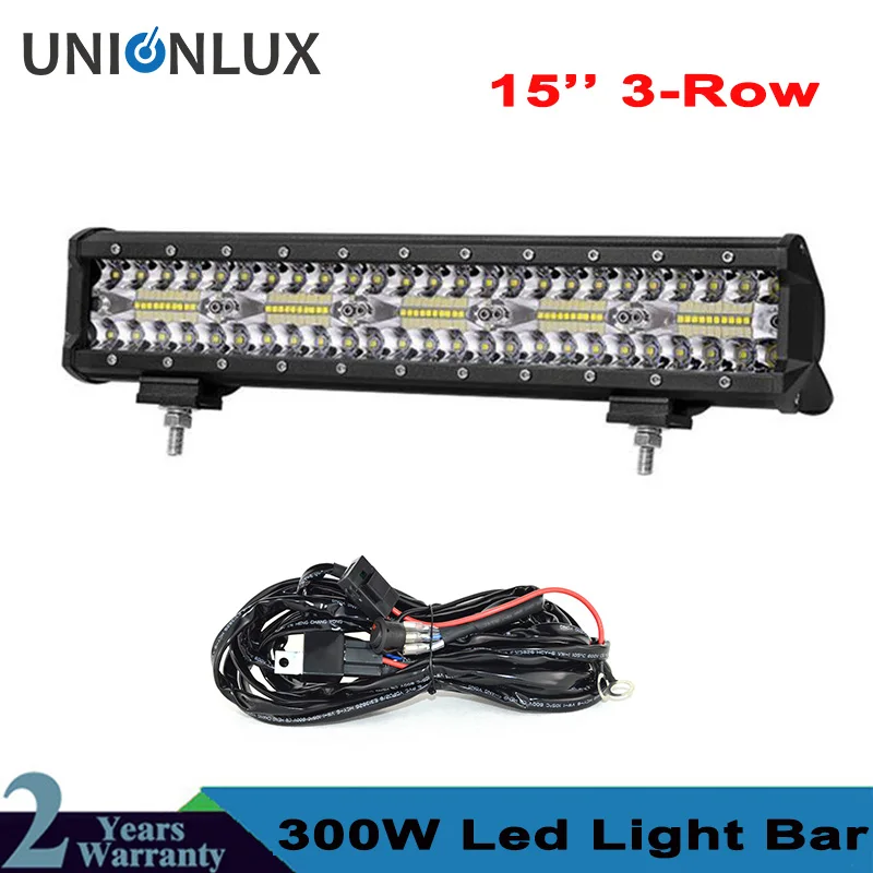 New 8D 3 Rows 15" LED Light Bar 300W LED Bar Combo Auto Driving Work Light 12V 24V for Offroad Car Tractor Truck 4x4 SUV ATV
New 8D 3 Rows 15" LED Light Bar 300W LED Bar Combo Auto Driving Work Light 12V 24V for Offroad Car Tractor Truck 4x4 SUV ATV