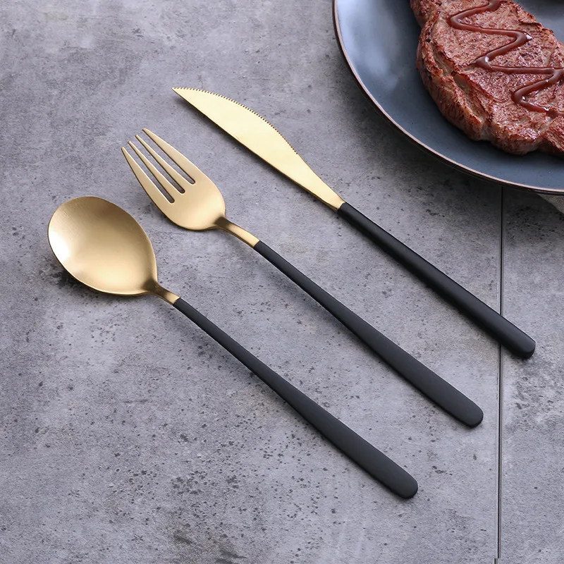 Blue Gold Cutlery Set Stainless Steel Western Tableware Spoon Fork Knife for Food Photography Background Photo Backdrop Props
Blue Gold Cutlery Set Stainless Steel Western Tableware Spoon Fork Knife for Food Photography Background Photo Backdrop Props
