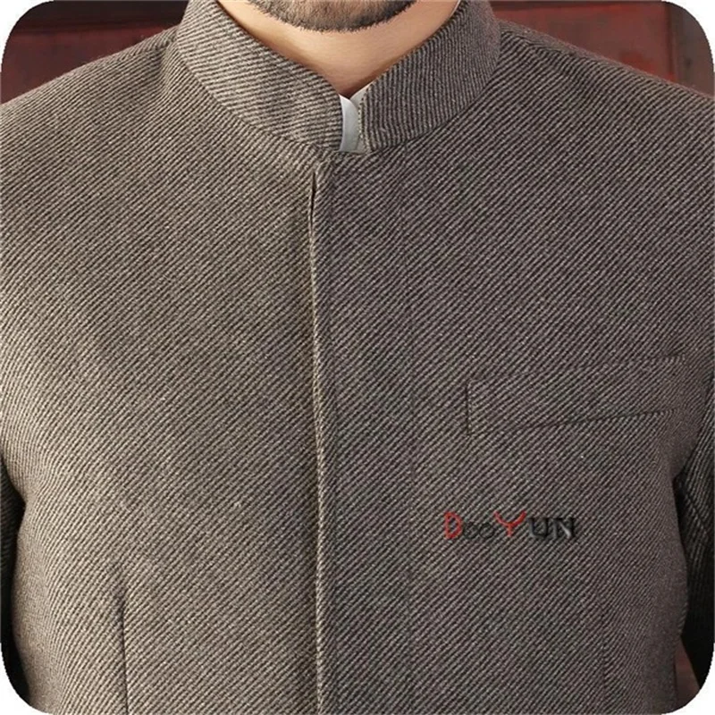 Spring Autumn Black Gray Chinese Traditional Men's Jacket Striped Wool Coat Middle-aged Chinese tunic suit S M L XL XXL XXXL
Spring Autumn Black Gray Chinese Traditional Men's Jacket Striped Wool Coat Middle-aged Chinese tunic suit S M L XL XXL XXXL