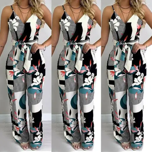 2019 New Casual Women Summer Loose Jumpsuit High Waist Female Summer Floral Printed V Neck Wide Leg Loose Playsuit Bodysuit
2019 New Casual Women Summer Loose Jumpsuit High Waist Female Summer Floral Printed V Neck Wide Leg Loose Playsuit Bodysuit